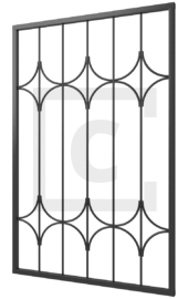 Решётка на окно сварная недорогая 1-43